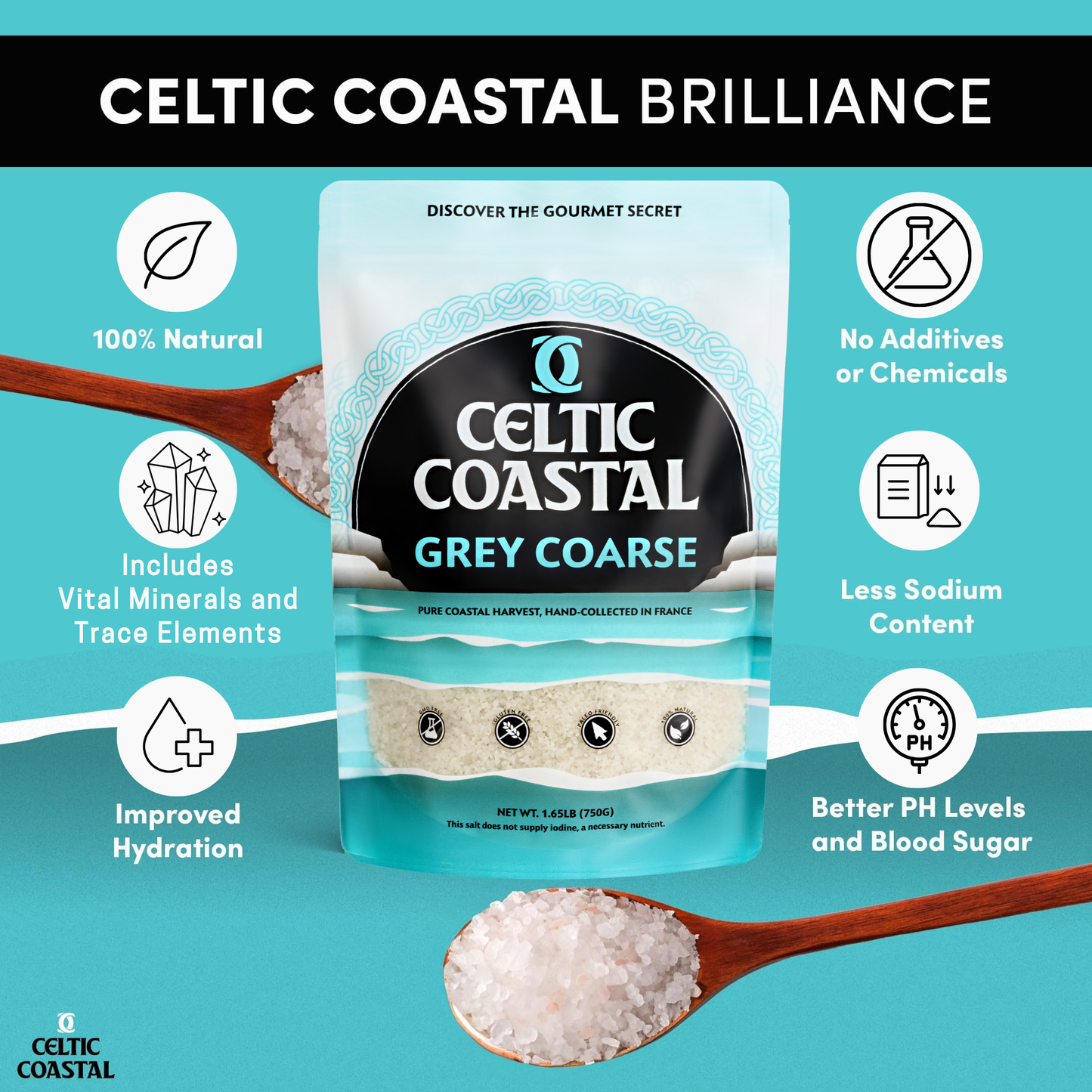 Celtic Coastal Grey Coarse - Natural Salt